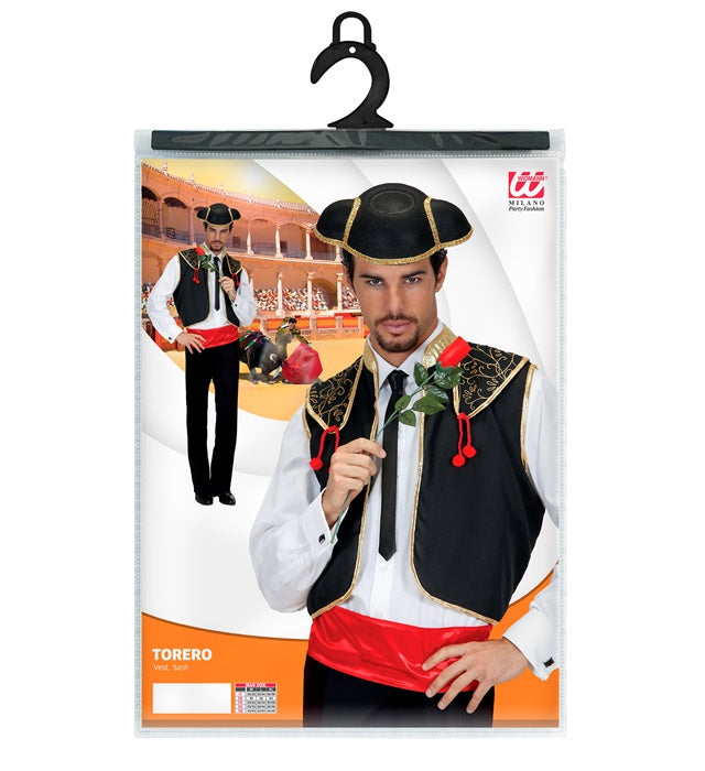 Torero-Weste mit Gürtel in traditionellem Stil für Fasnacht-Kostüm