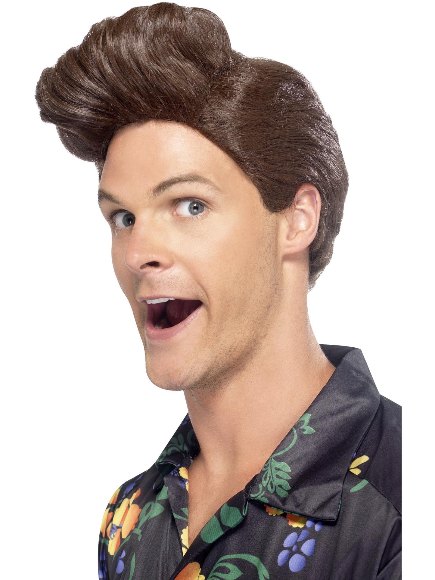 Smiffys Nineties Detective Wig, Brown für Herren