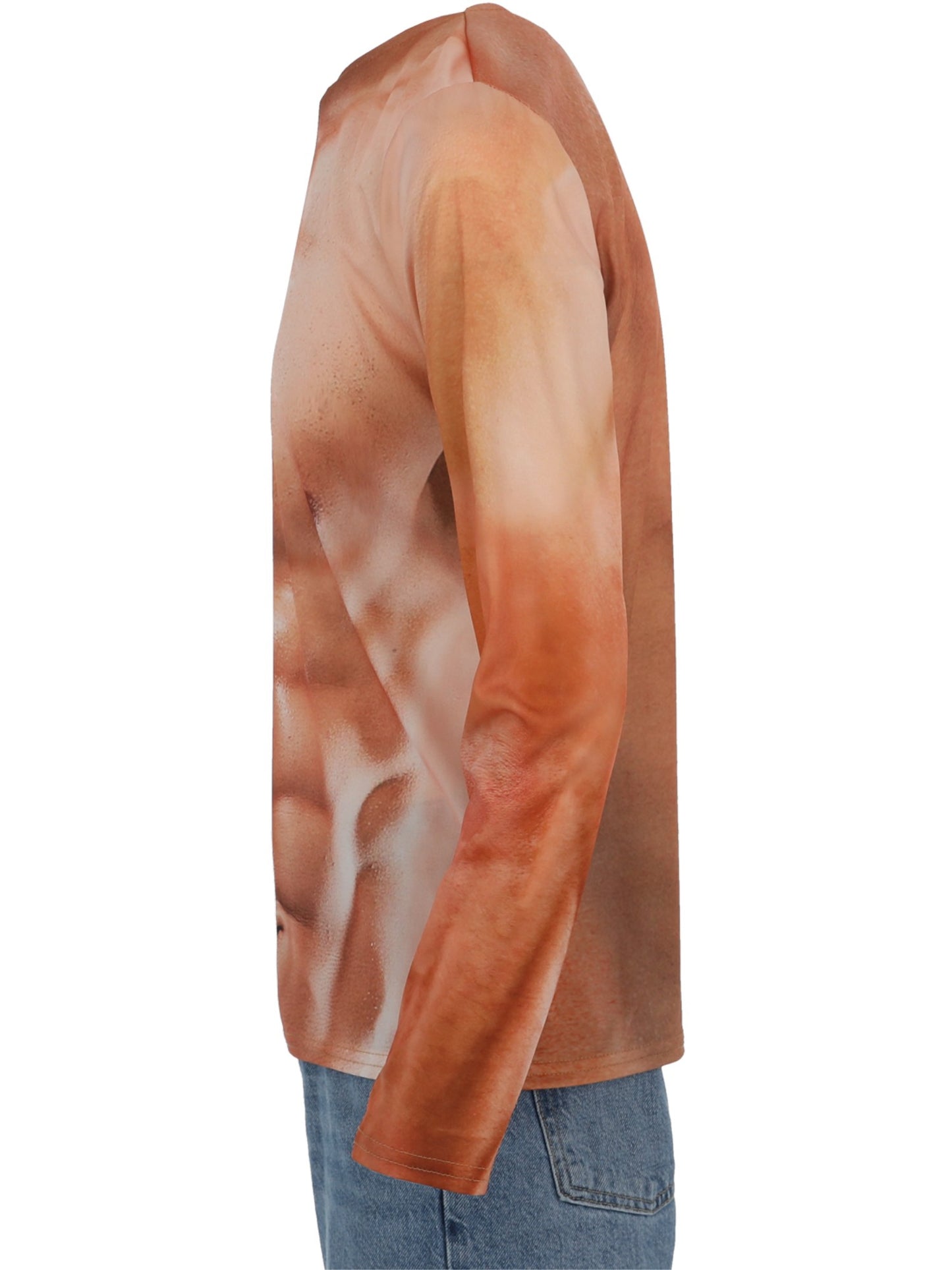 Smiffys COMEDY Realistic Muscle Top, Nude CS für Herren