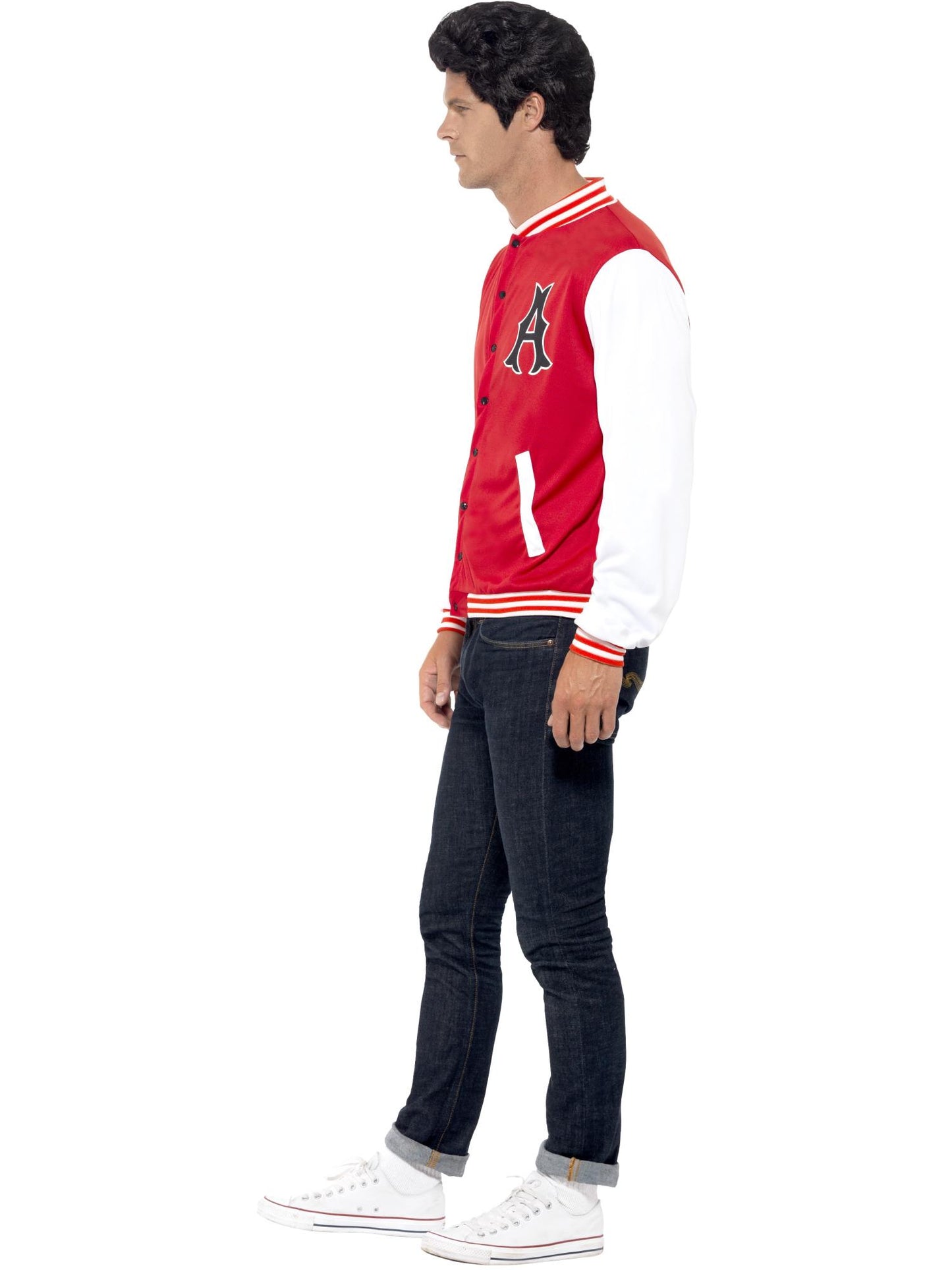 Smiffys 1950S 50s College Jock Letterman Jacket, Red CS für Unisex