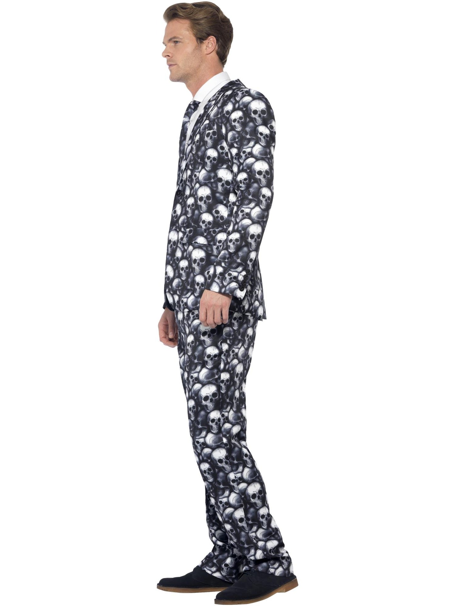 Smiffys Skeleton Suit, Black & White CS für Herren