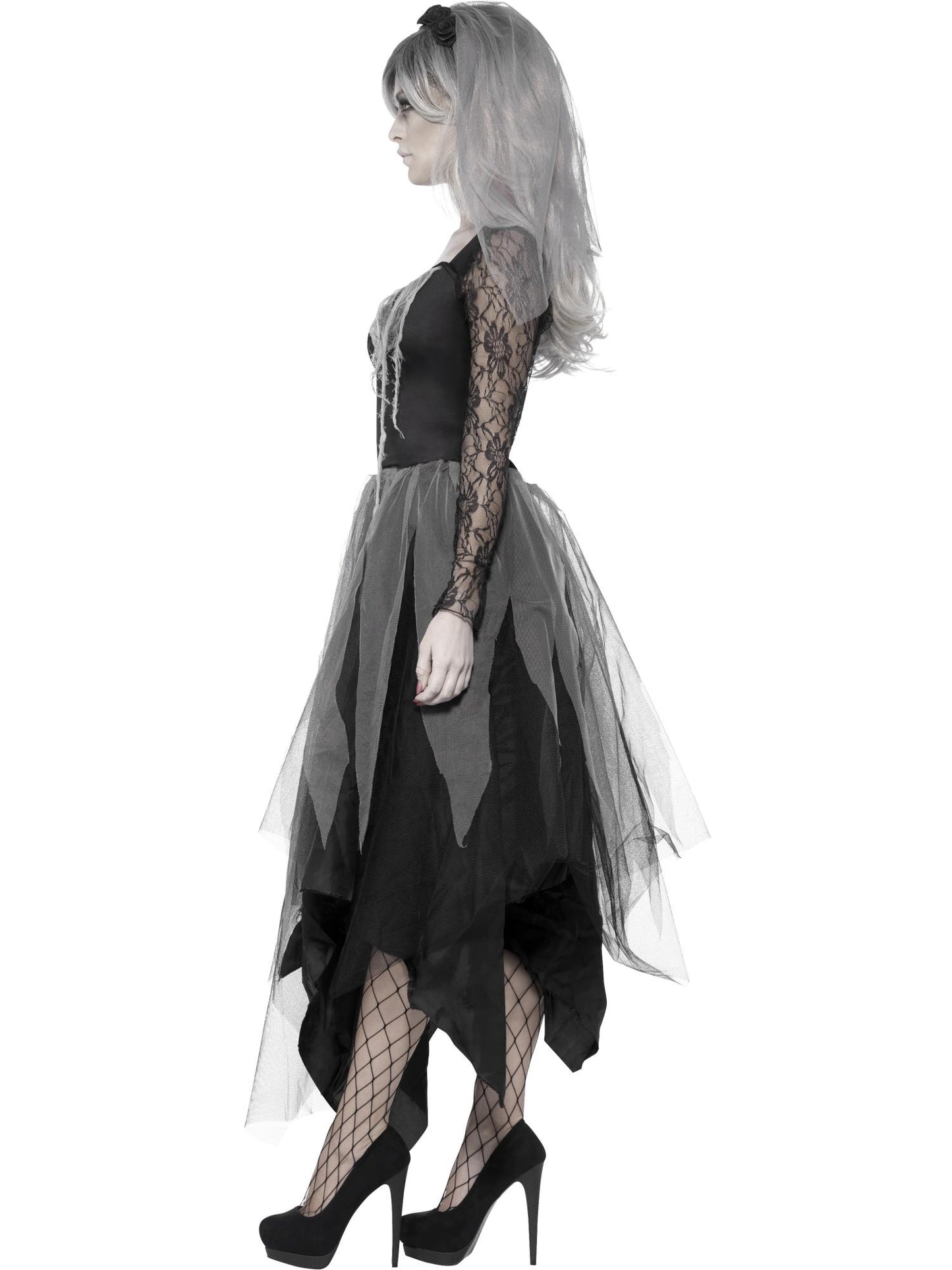 Smiffys CORPSEBR Graveyard Bride Costume, Black CS für Damen