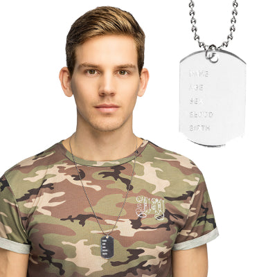 Boland Kostüm Militär-Erkennungsmarke aus Metall mit Kette