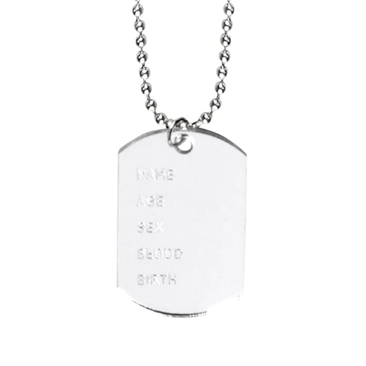 Militär Erkennungsmarke "Hundemarke" Metall mit Kette
