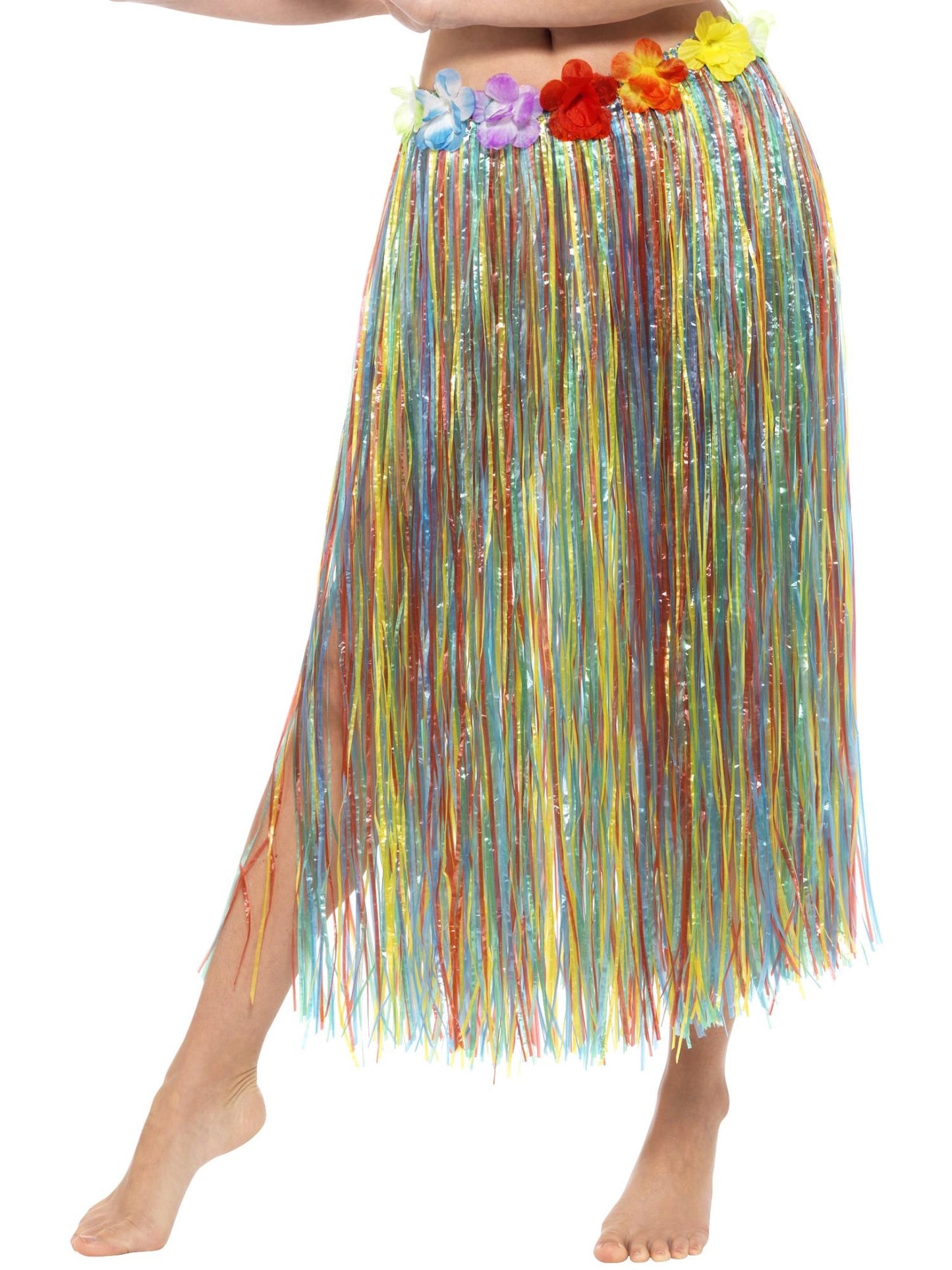 Smiffys Hawaiian Hula Skirt with Flowers, with Velcro, Mul AC für Damen