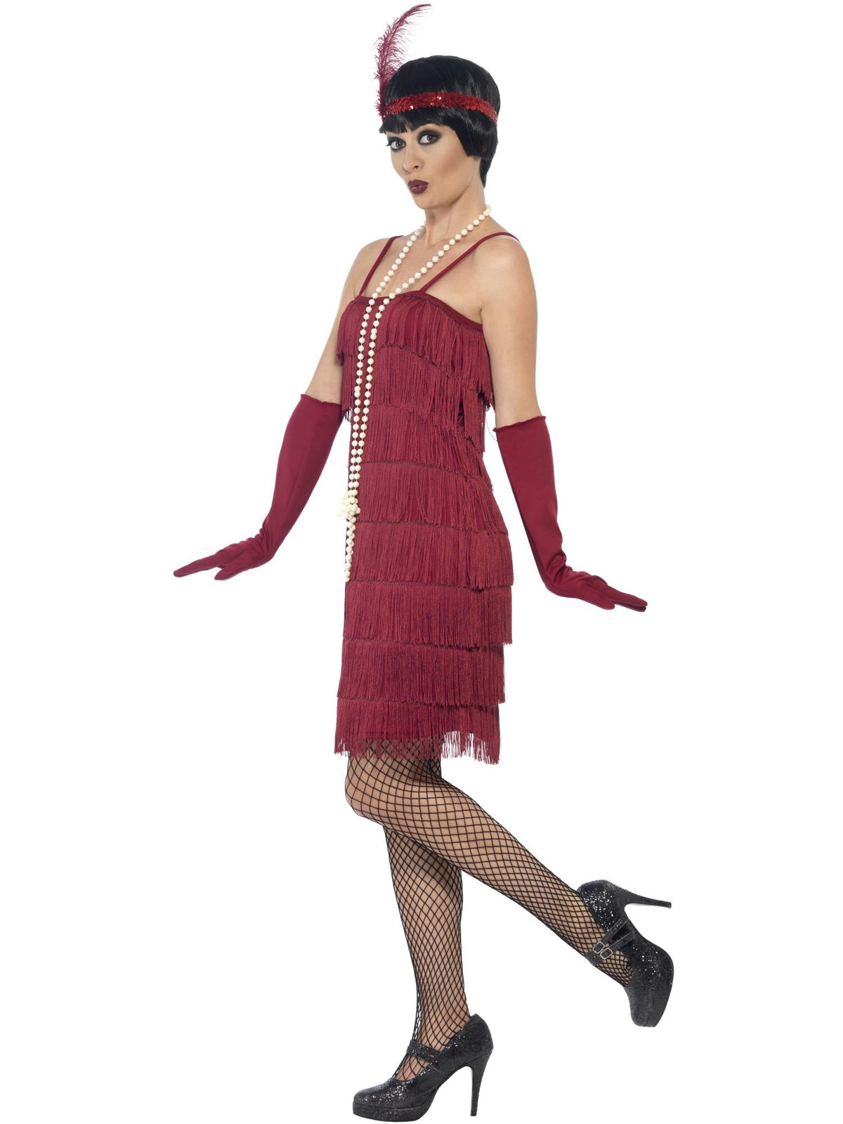 Smiffys Flapper Costume, Red CS für Damen