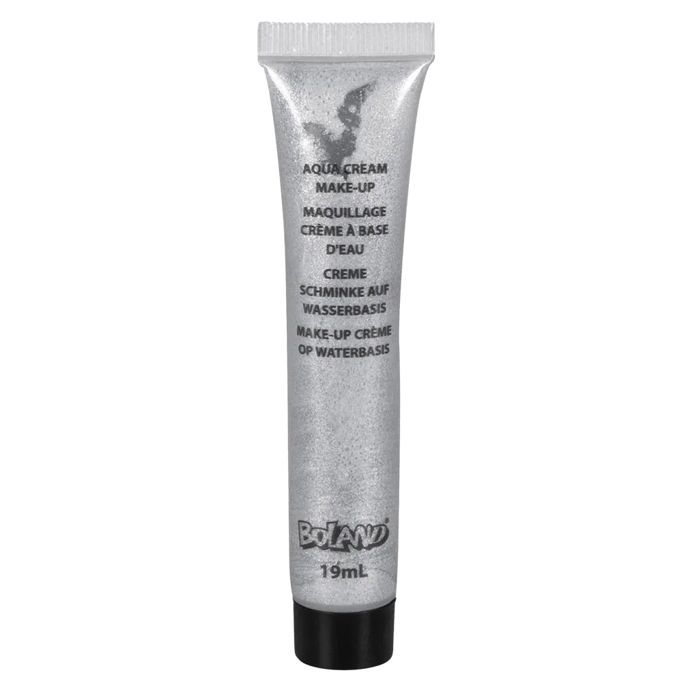 Tube Creme-Schminke auf Wasserbasis silber (19 ml)