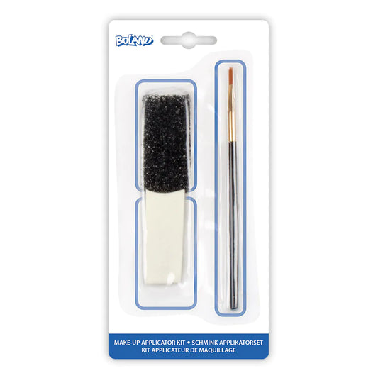 Boland Schmink Applikatorset mit Bartschwamm, Pinsel und Schminkschwamm