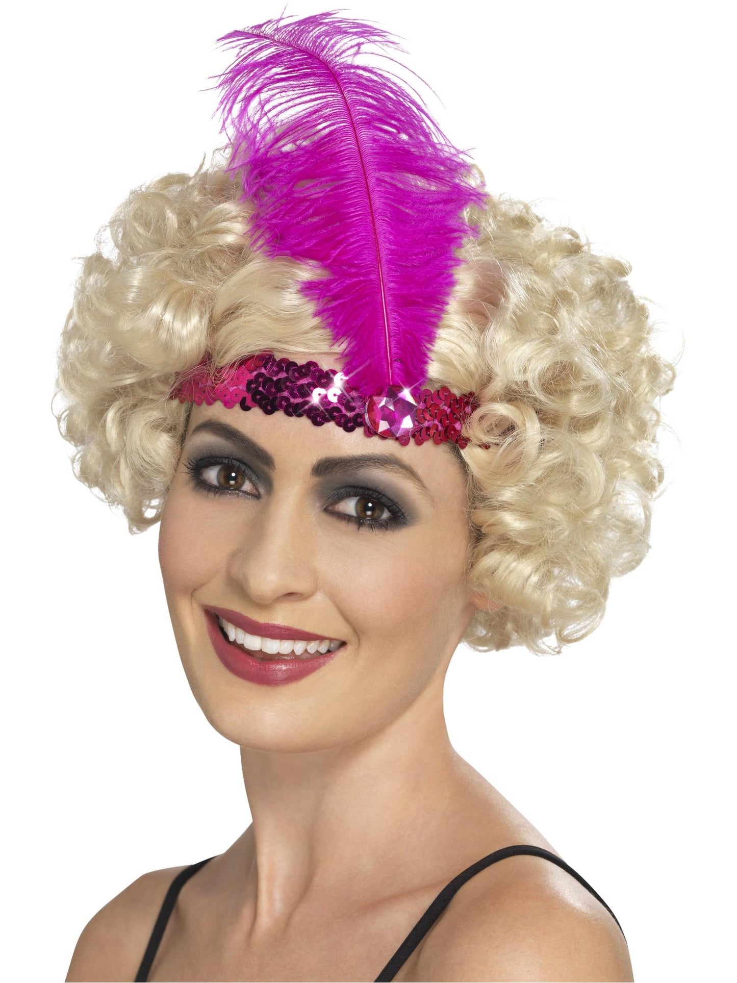 Smiffys Flapper Headband, Pink HA für Damen