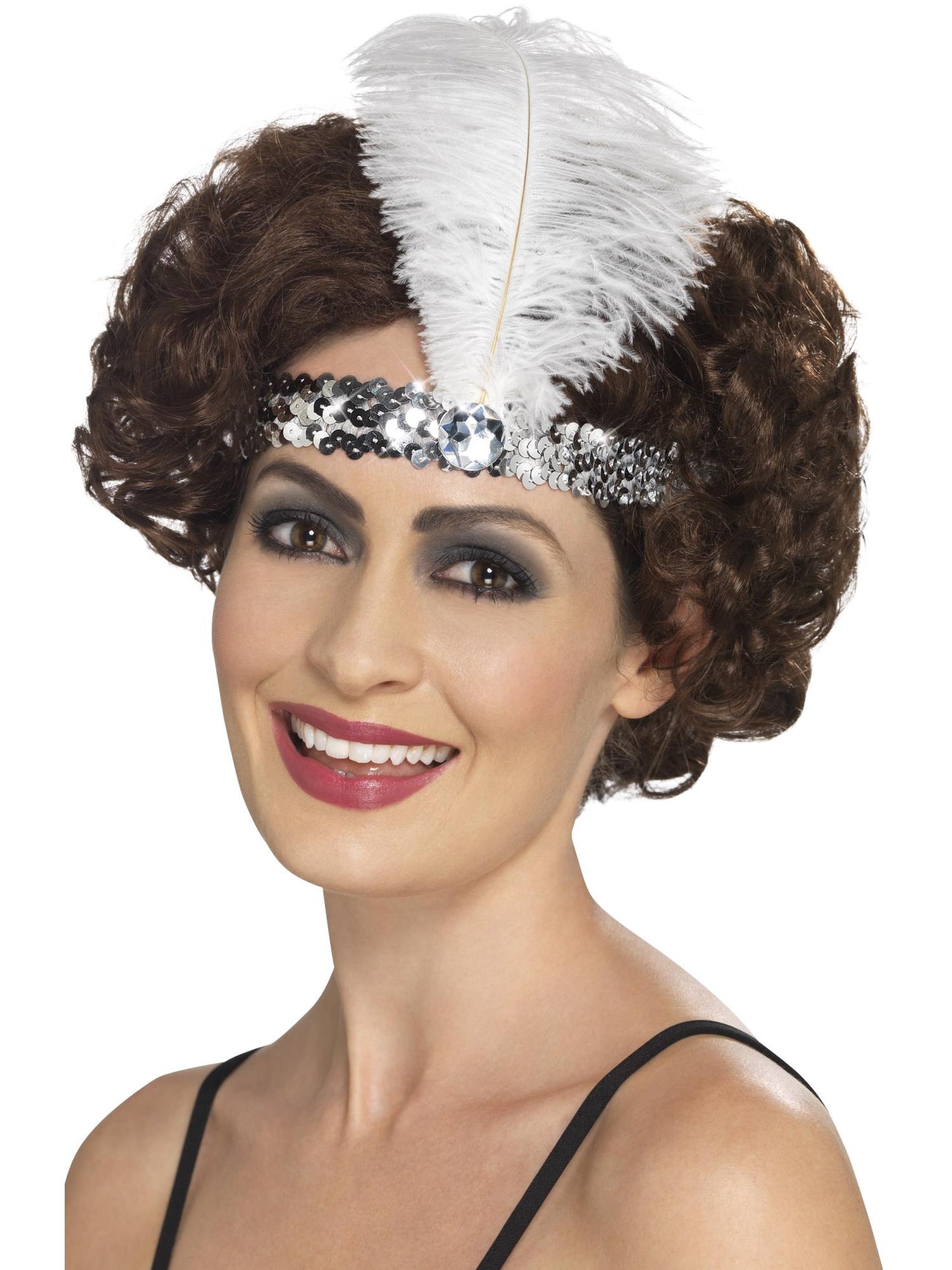 Smiffys Flapper Headband, Silver HA für Damen
