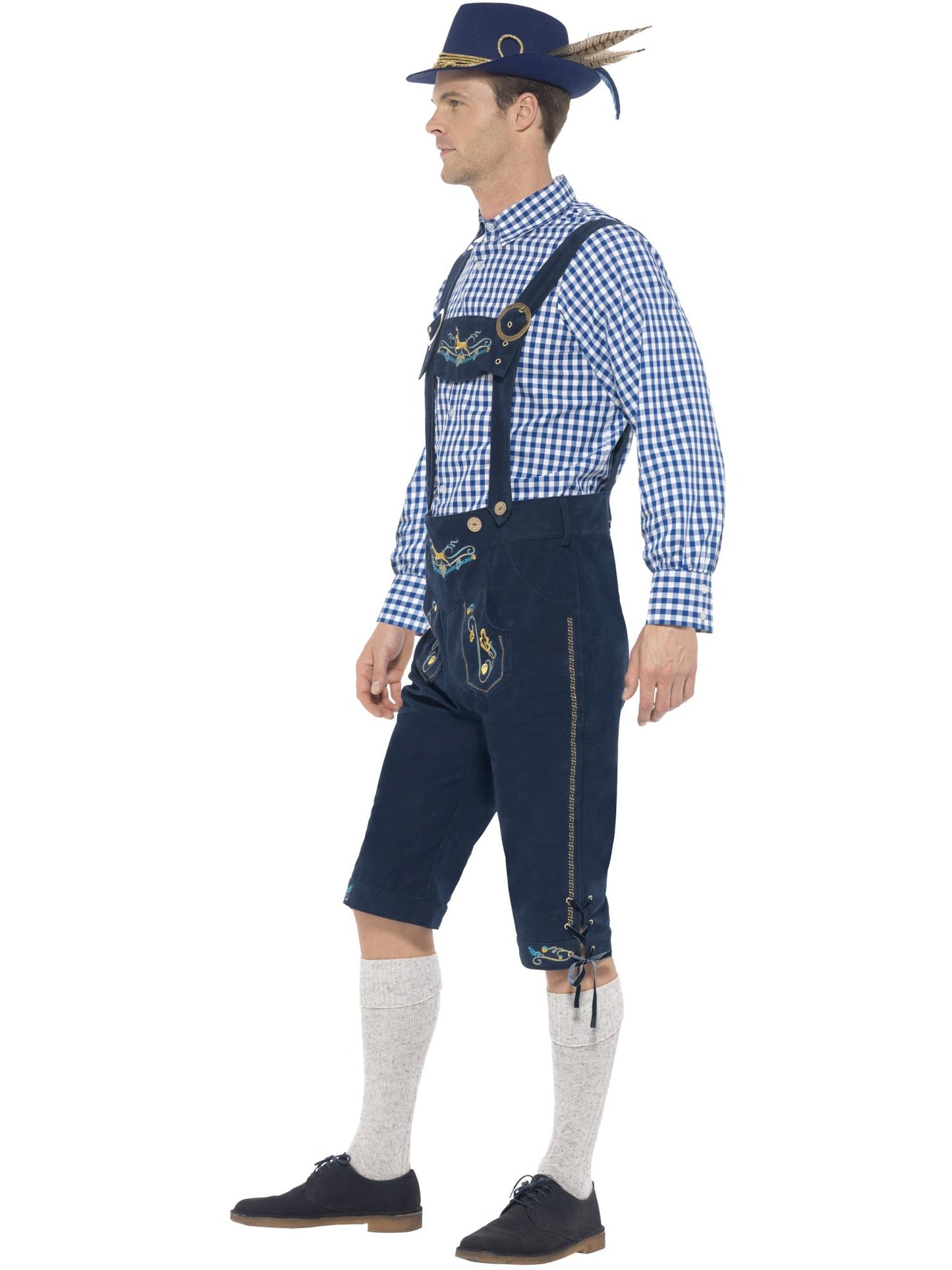 Smiffys Deluxe Traditional Rutger Bavarian Costume, Blue CS für Herren