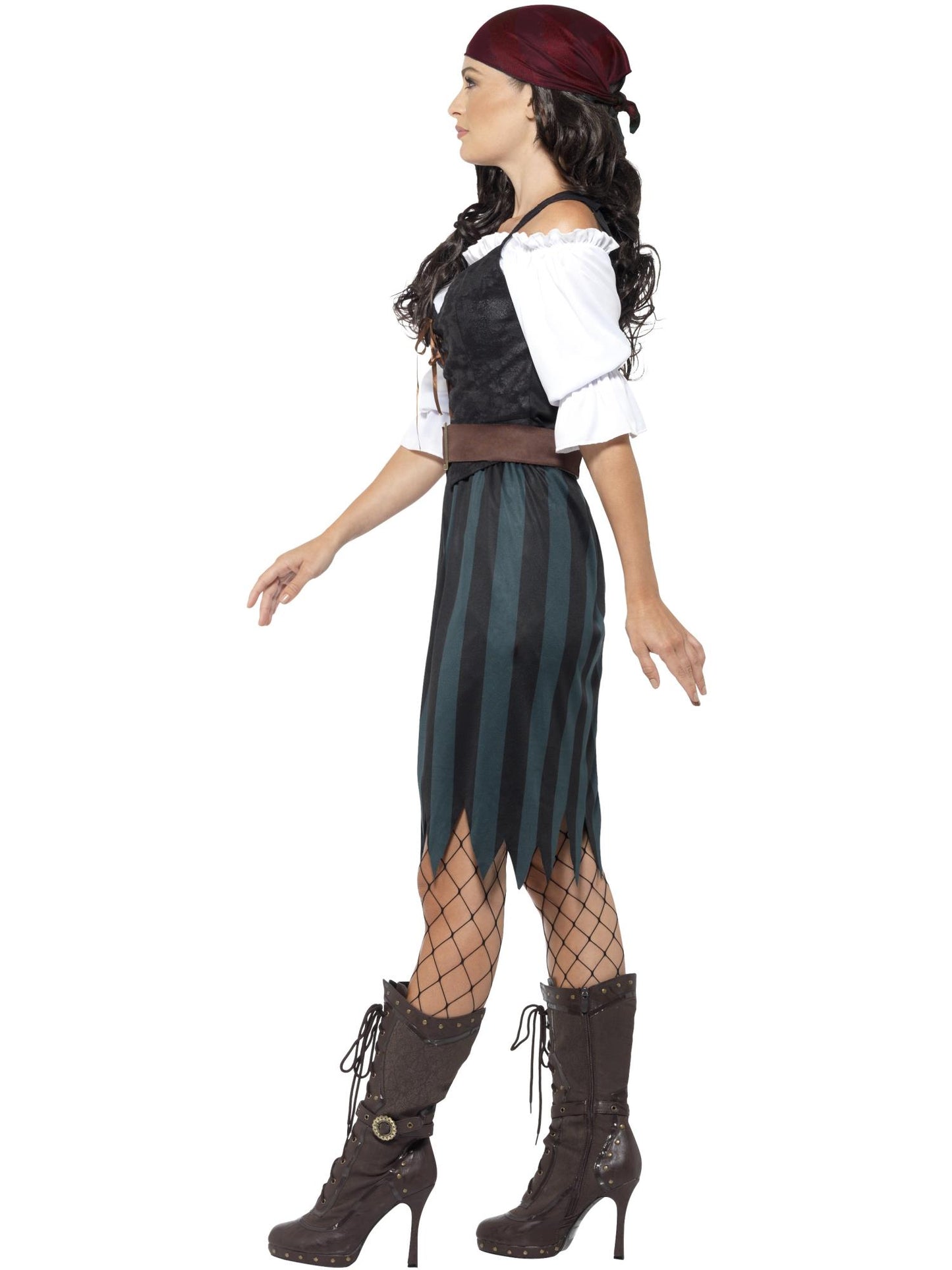 Smiffys Pirate Deckhand Costume, Blue CS für Damen