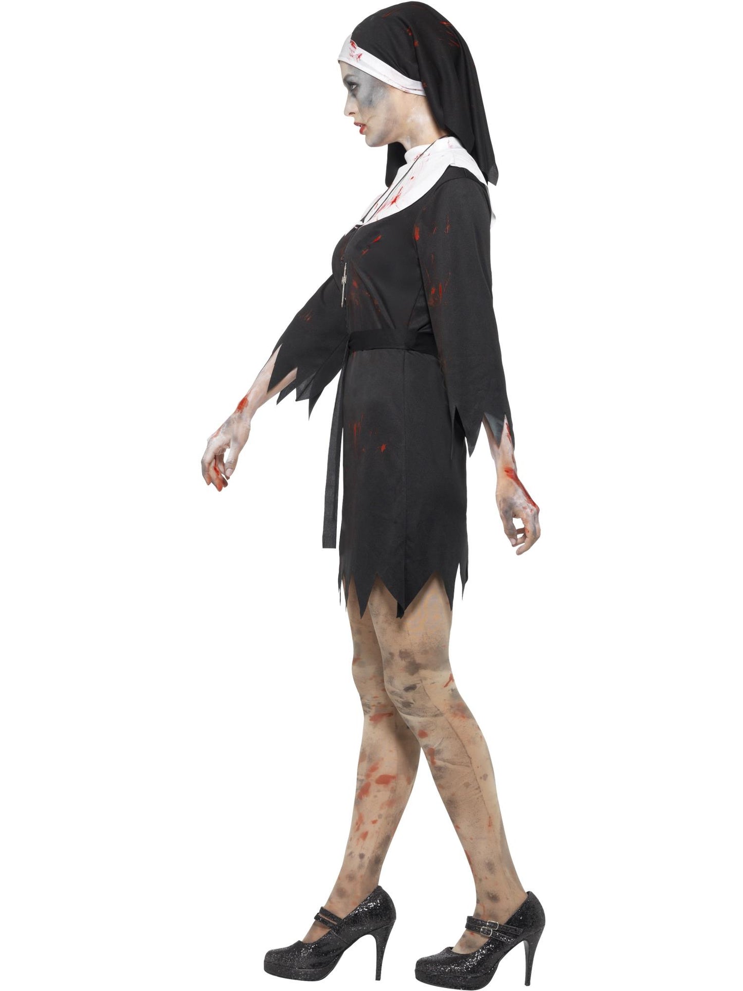 Smiffys RELIGIOUS Zombie Sister Costume, Black CS für Damen