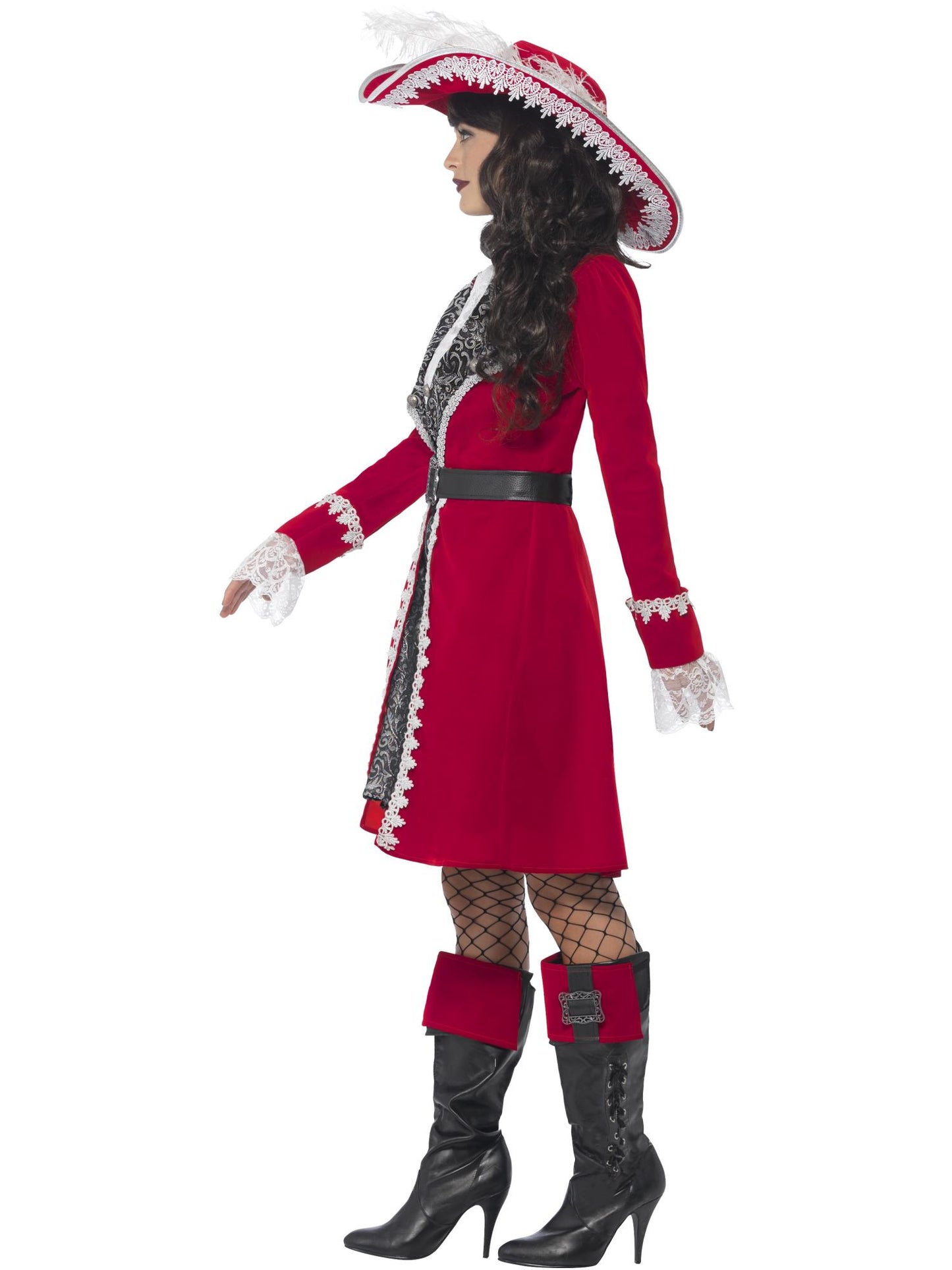 Smiffys PIRATE Deluxe Authentic Lady Captain Costume, Red CS für Damen