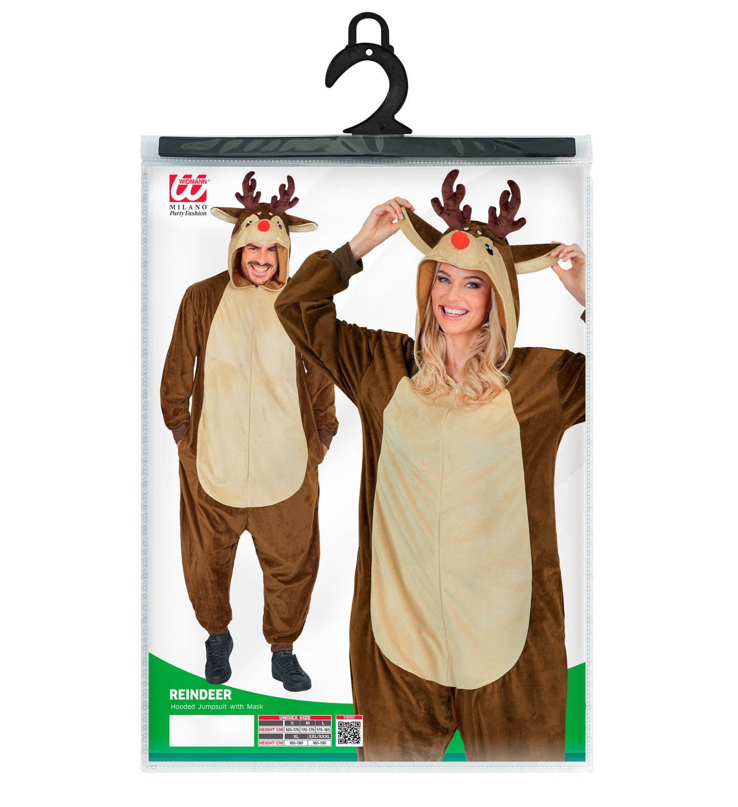 Plüsch Rentier Kostüm Overall Onesie mit Kapuze
