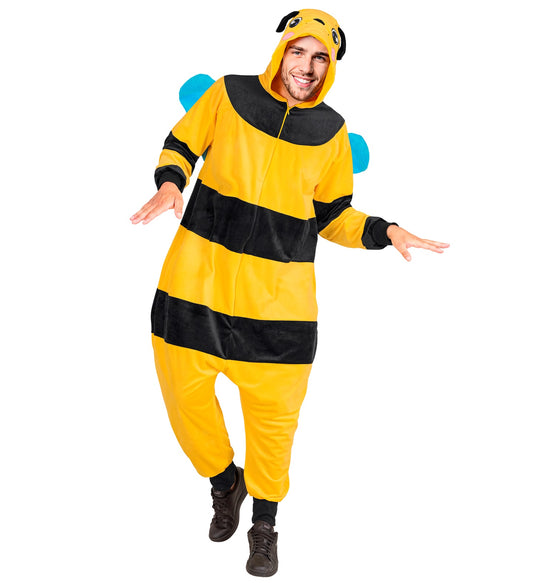Plüsch Biene Kostüm Overall Onesie mit Kapuze