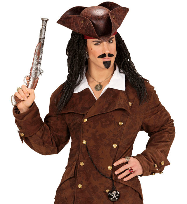 Piraten-Taschenuhr mit Totenkopf und gekreuzten Knochen an Kette