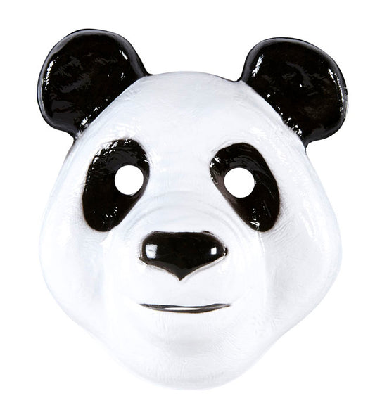 Panda-Maske aus Kunststoff für Fasnacht und Karneval