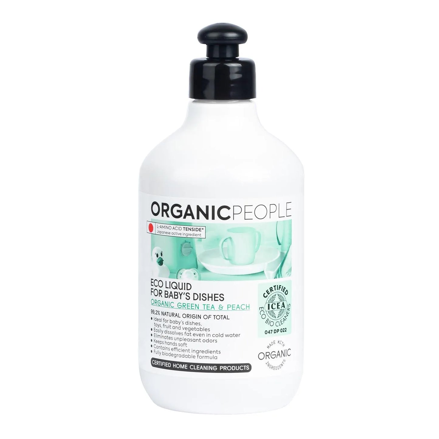 Organic People Spülmittel für Babygeschirr Grüner Tee Pfirsich 200 ml