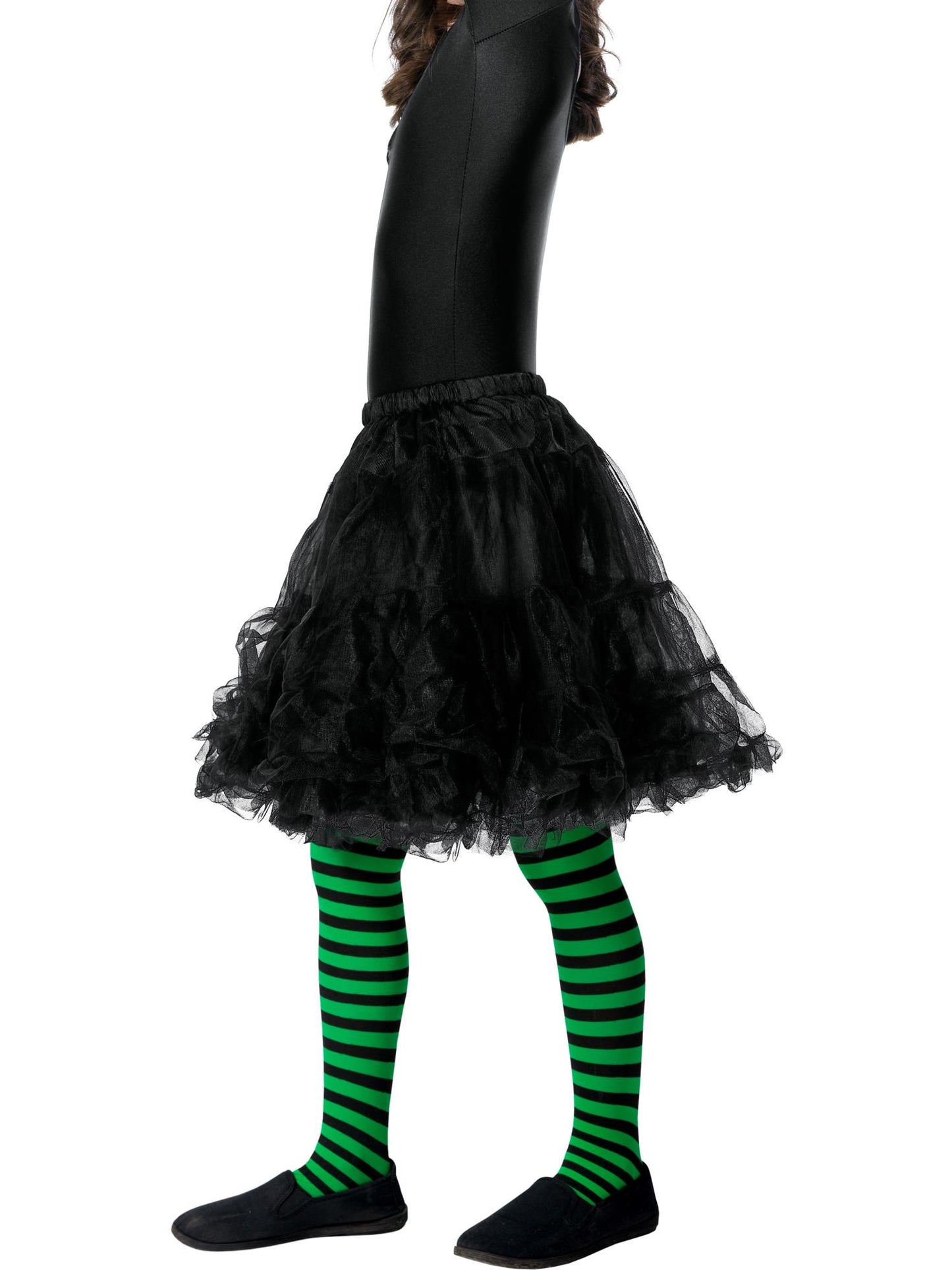 Smiffys Wicked Witch Strumpfhose für Kinder in Grün und Schwarz