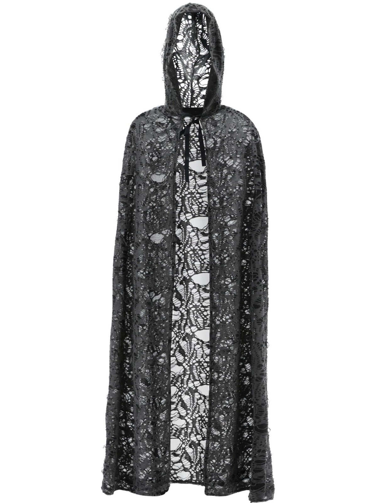 Smiffys WITCH Deluxe Spellcaster Cape grau fuer Erwachsene – Detailansicht