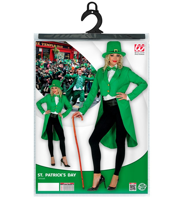 Stilvoller grüner Frack für St. Patrick's Day und Fasnacht