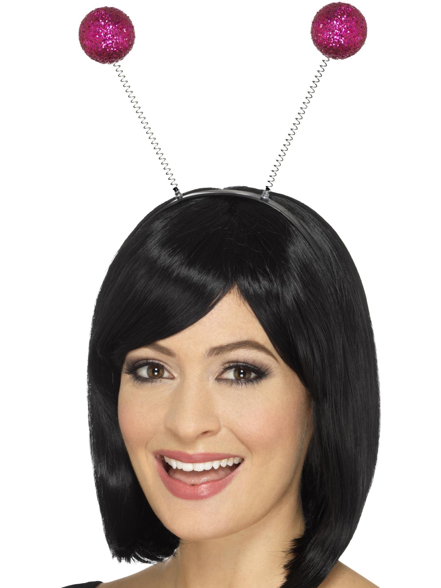 Smiffys Glitter Ball Boppers pinkes glitzerndes Haar-Accessoire