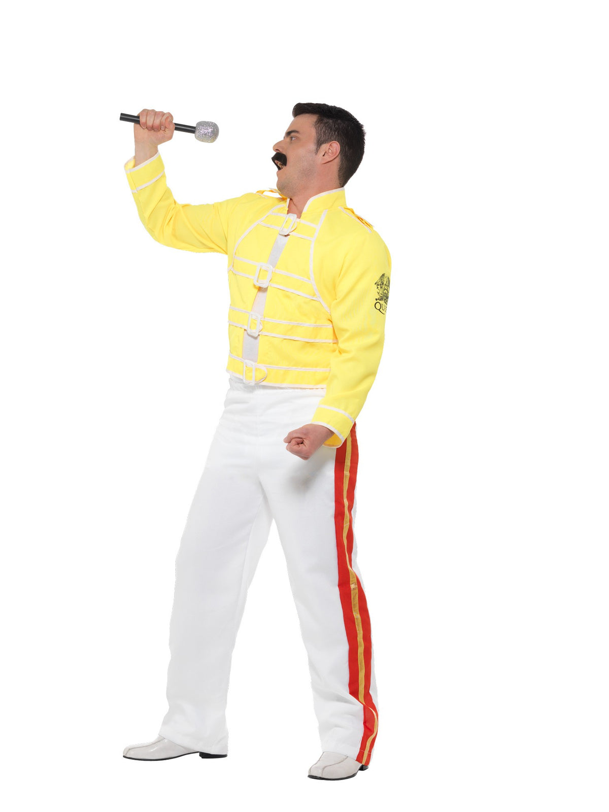 Smiffys Queen Freddie Mercury Kostüm gelb für Herren mit Jacke und Hose – Seitenansicht