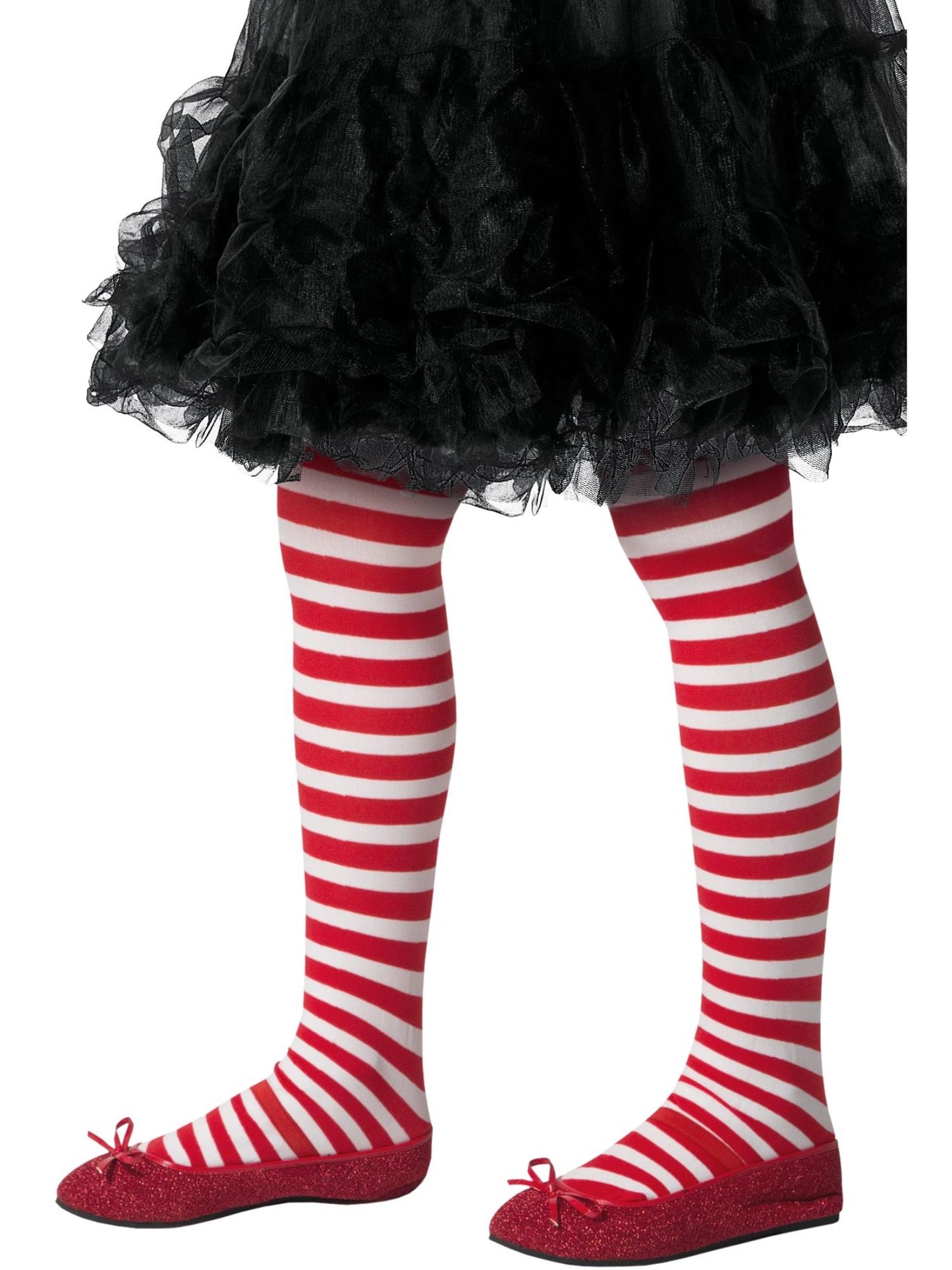 Smiffys ELF Striped Tights, Childs, Red & White AC für Unisex