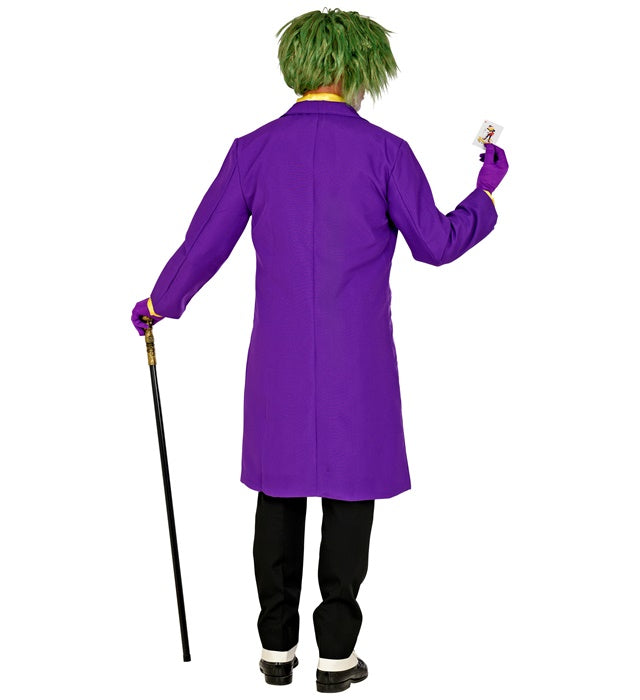 Evil Clown Kostüm mit schwarzem Mantel und roter Weste für Fasnacht