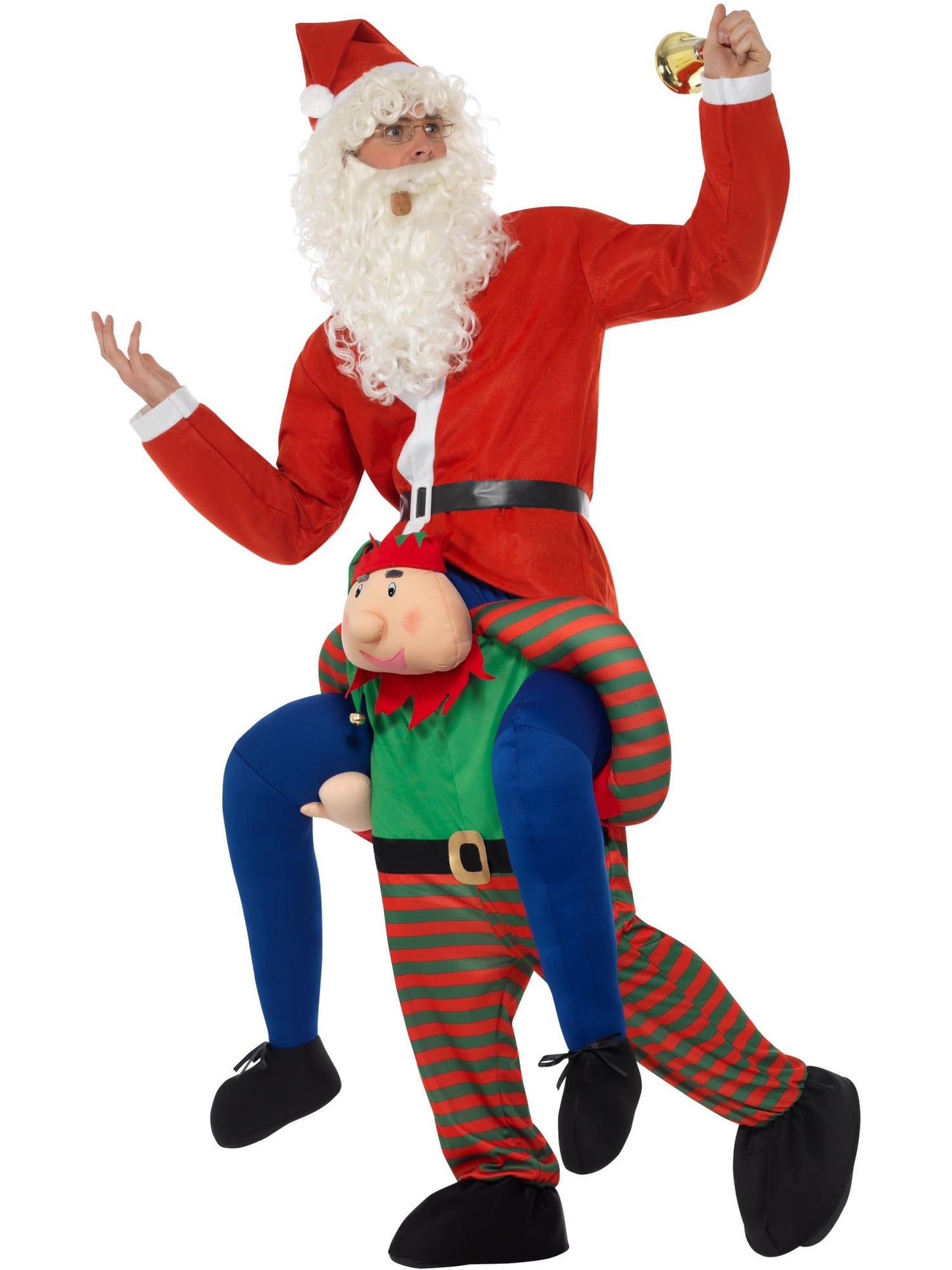 Smiffys Piggyback Elf Kostüm grün für Erwachsene – Seitenansicht