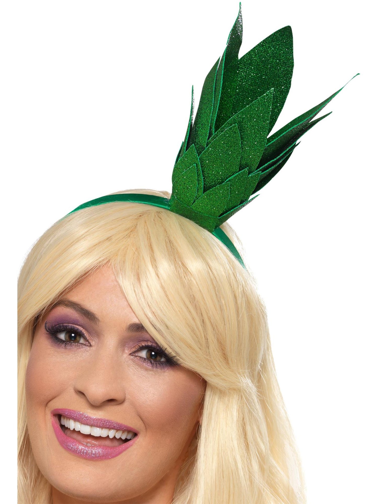 Smiffys Pineapple Stalk Glitter Headband, Green HA für Unisex