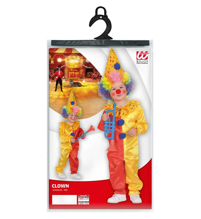 Bunter Clown-Hut für Fasnacht und Karneval auf weißem Hintergrund