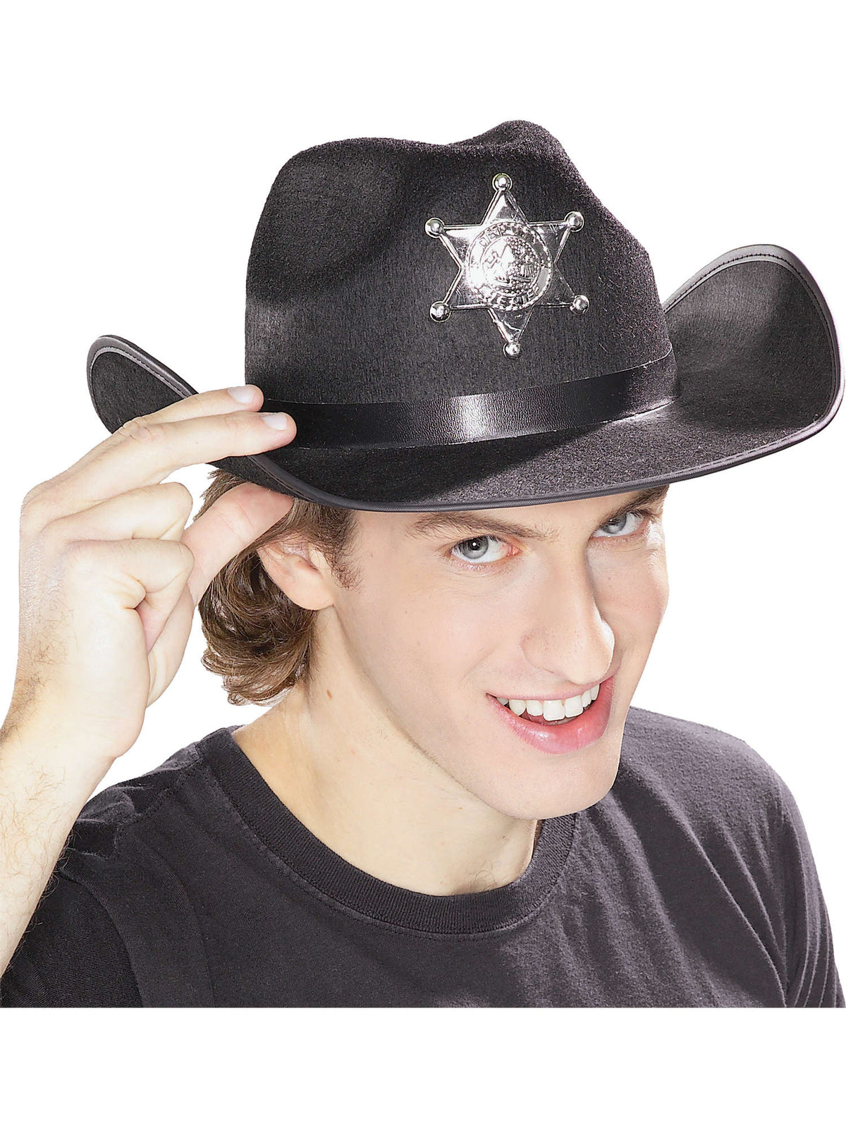 Rubies BLACK SHERRIF HAT W/ STAR Hut