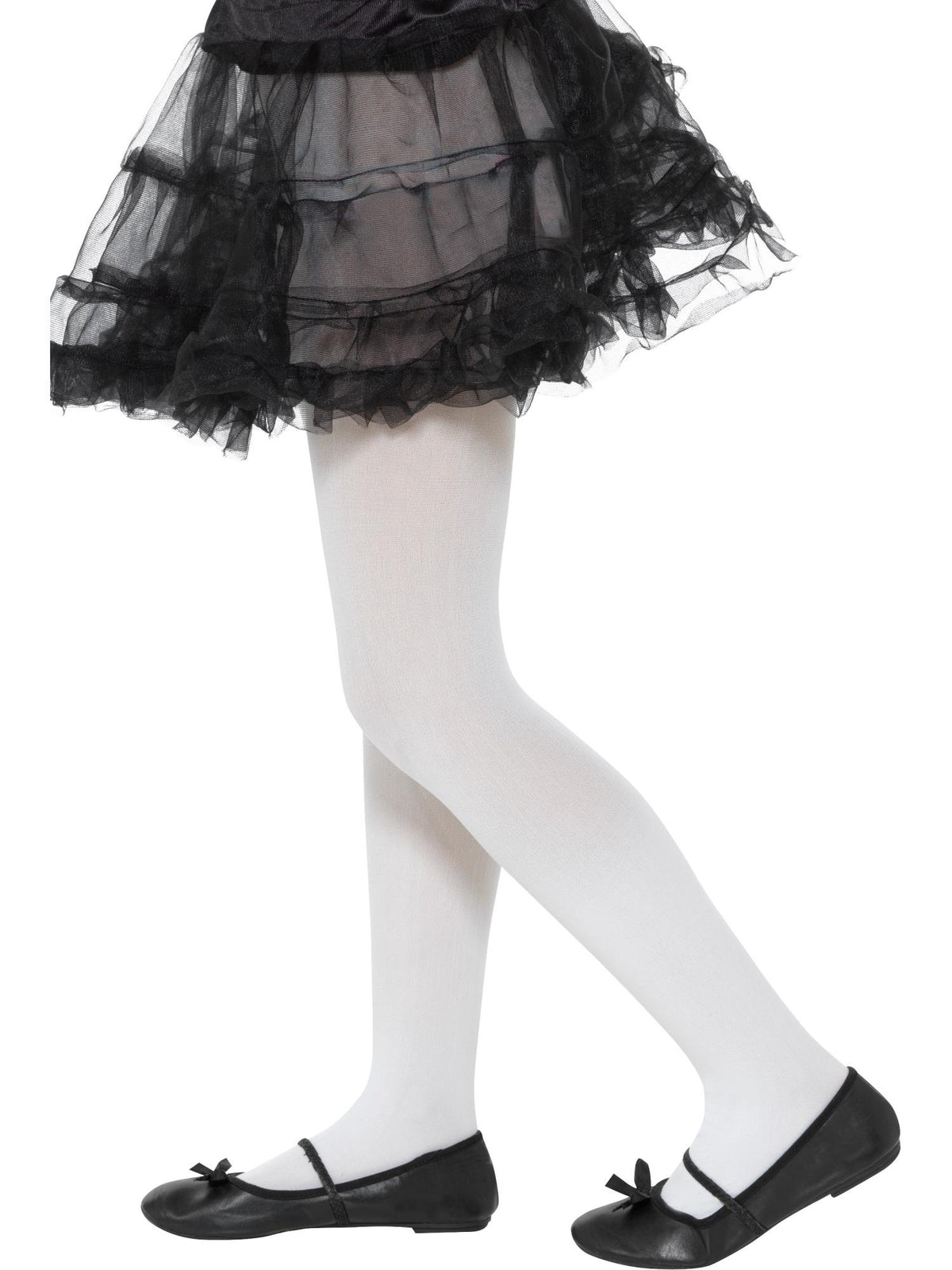 Smiffys Opaque Tights, Childs, White AC für Mädchen