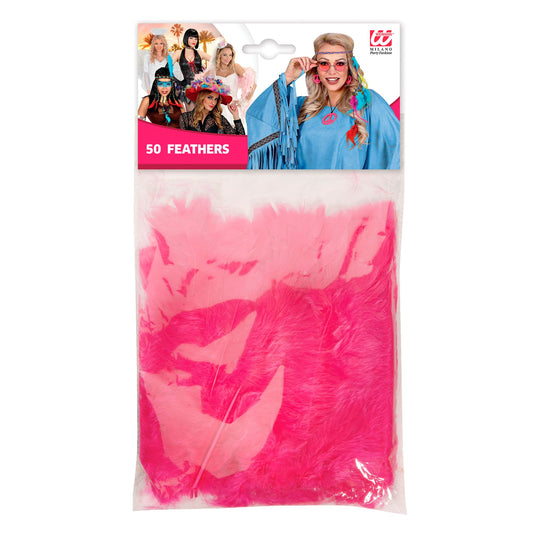 "50 FEDERN" pink - ca. 10 cm – Vorderansicht