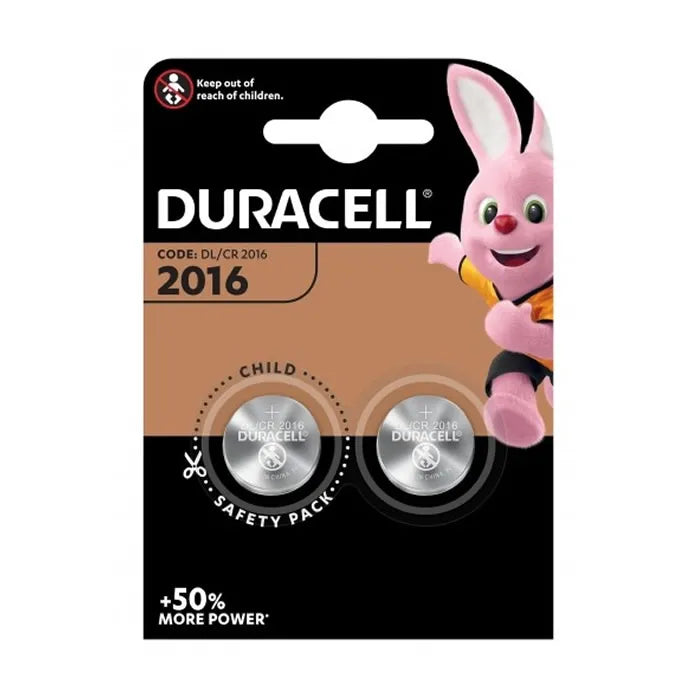 DURACELL DURACELL Lithium Knopfzelle 3V Typ 2016 CR2016 2 Stück Kosmetik
