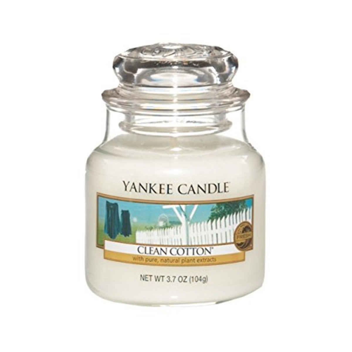 Yankee Candle, Clean Cotton, Duftkerze, 104 g