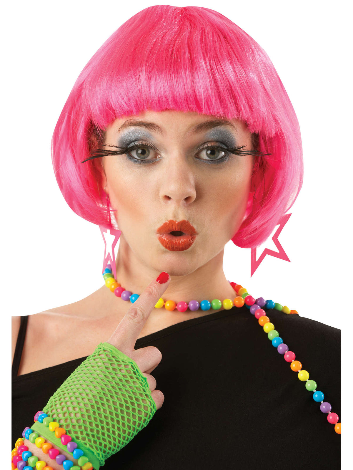Rubies Supermodel Hot Pink Wig Perücke