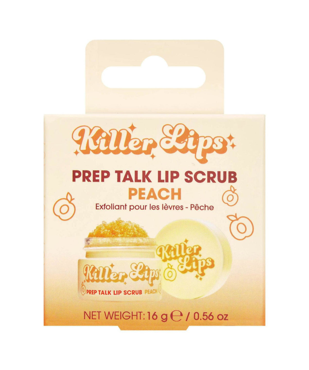 Killer Lips, Prep Talk Lip Scrub Peach, Exfoliating, Lip Balm Treatment, 16 g