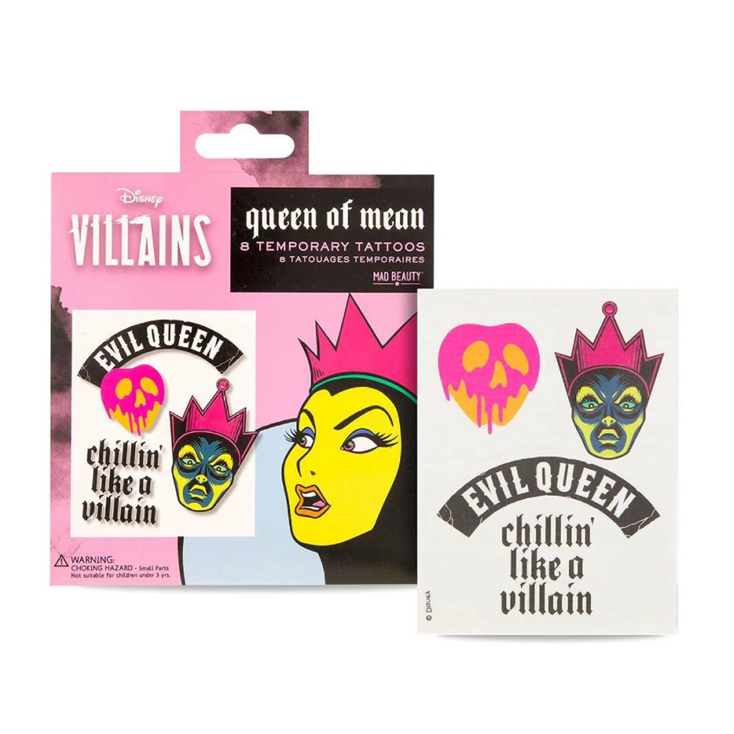 DISNEY DISNEY Villains Queen Of Mean 8 temporäre Tattoos 1 Stück Kosmetik