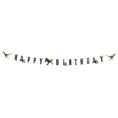 Boland Dinosaurier Geburtstagsbanner – T-Rex Party Girlande 205cm