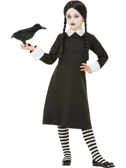 Smiffys SCHOOLUNI Gothic-School-Mädchenkostüm Schwarz mit Kleid