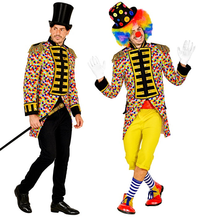 Herren Konfetti Paradefrack mit buntem Muster für Fasnacht und Karneval