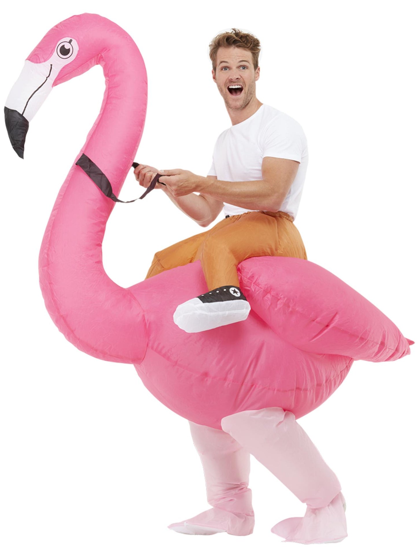 Smiffys BIRD Inflatable Ride Em Flamingo Costume, Pink CS für Unisex