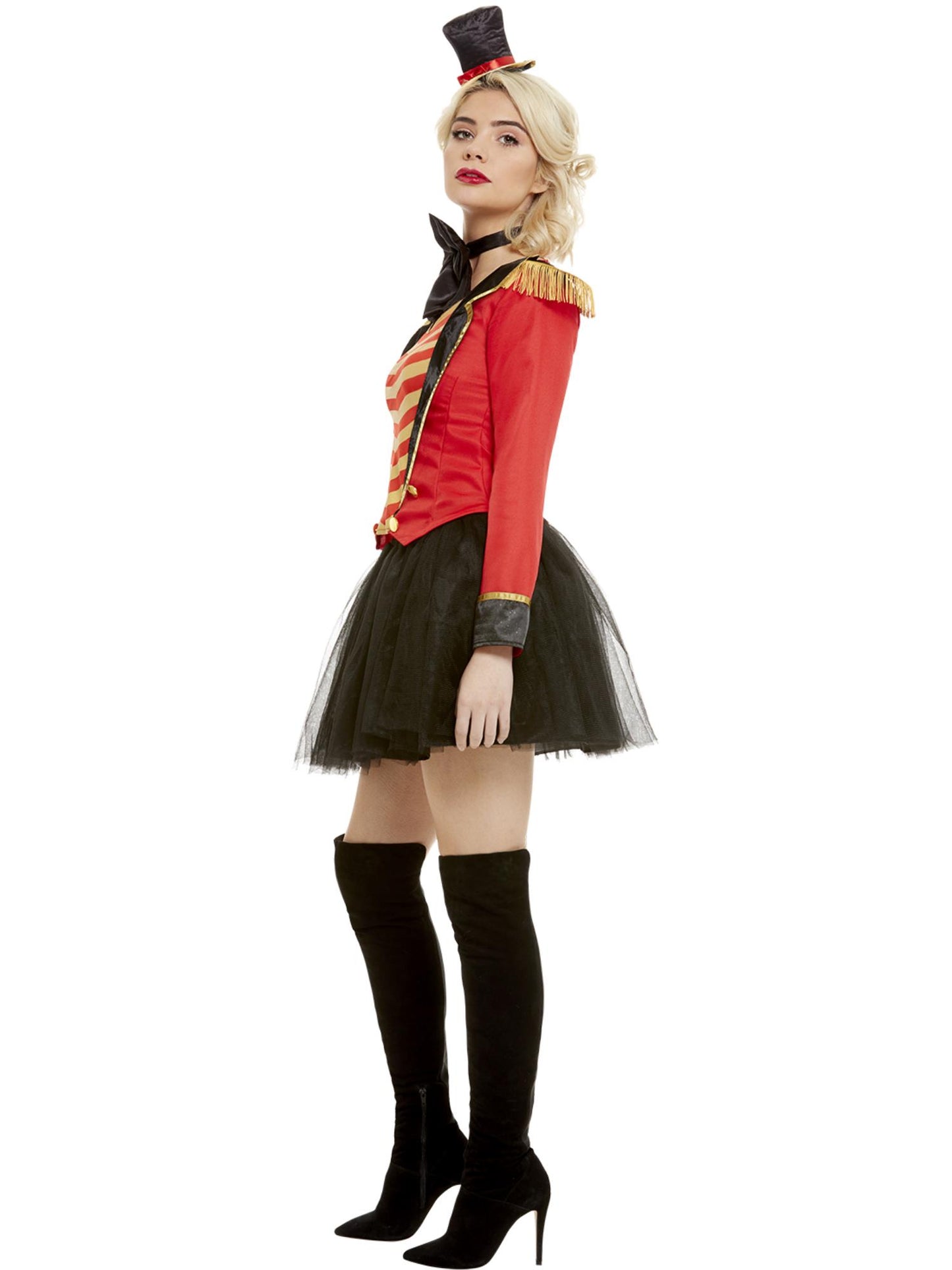 Smiffys Deluxe Ringmaster Lady Kostüm rot für Damen – Seitenansicht