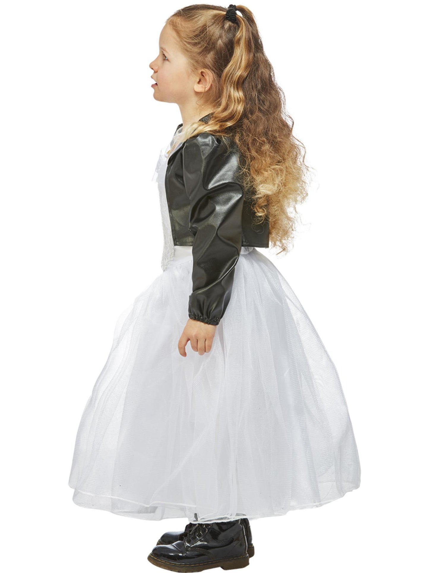 Smiffys Tiffany Kostüm für Mädchen – Bride of Chucky Kinderkostüm mit Kleid und Jacke – Seitenansicht