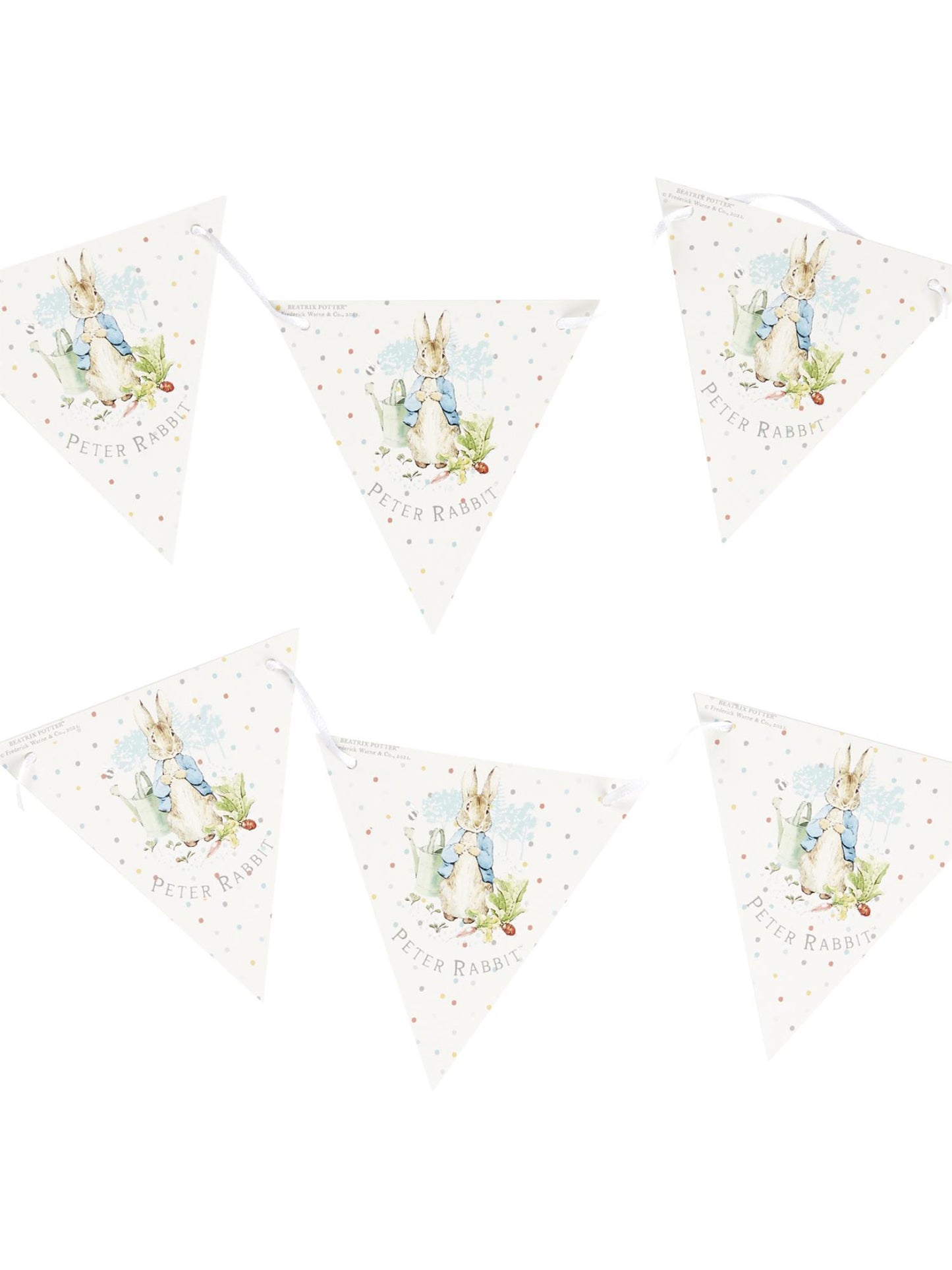 Smiffys Peter Rabbit Classic Party-Bunting blau, 3 m mit 20 Fähnchen