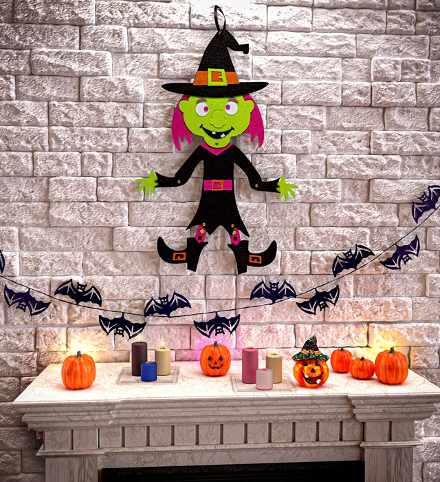 Hexenbesen 53 cm für Halloween- und Fasnachtskostüme