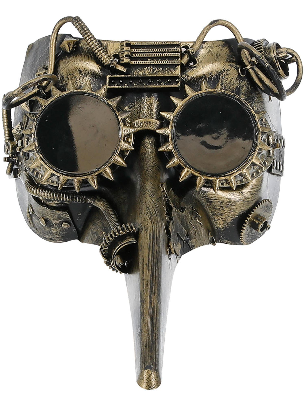 Smiffys Plague Doctor Maske Victorian Steampunk bronze für Herren – Detailansicht